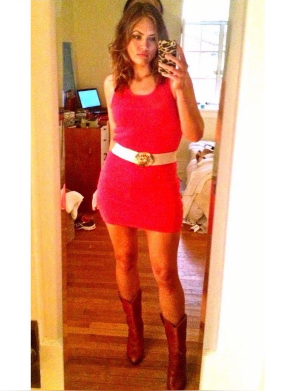 Vintage 2011/2012 Verty from ModCloth Red Sleeveless Racerback Mini Dress Sz Sm